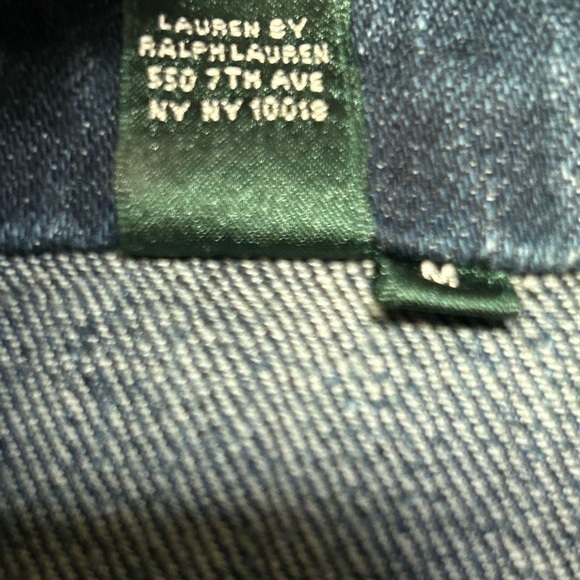 Lauren Denim Company Lauren By Ralph Lauren Denim Trucker Jacket Size L‎ - Picture 7 of 10